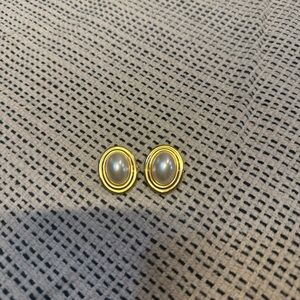 Vintage Gold and Pearl Earrings